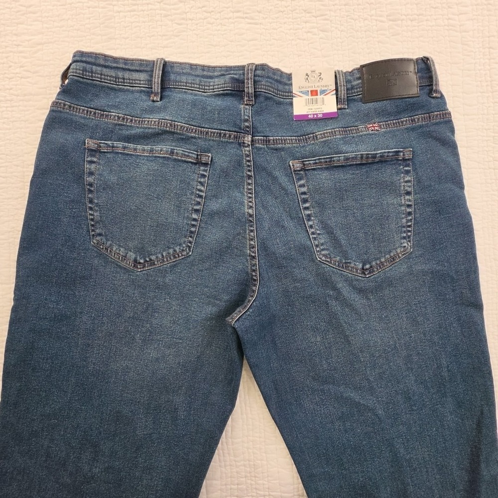 English Laundry Harrow‎ Jeans Mens 40x30 Med Wash Straight Fit Stretch NWT NEW - Picture 6 of 16